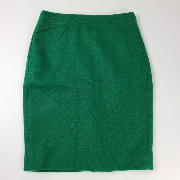 J. Crew Green Pencil Skirt - Picture 2 of 5